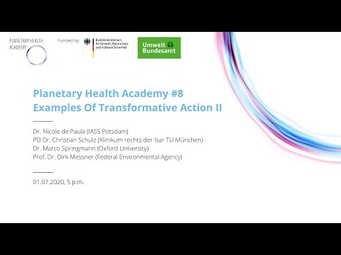 Examples Of Transformative Action II (Planetary Health Academy #8)
