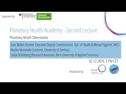 Lecture #2 - Planetary Health Dimensions