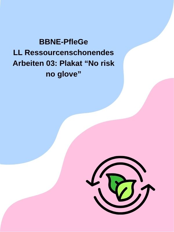 LL Ressourcenschonendes Arbeiten 03: Plakat „No risk no glove“