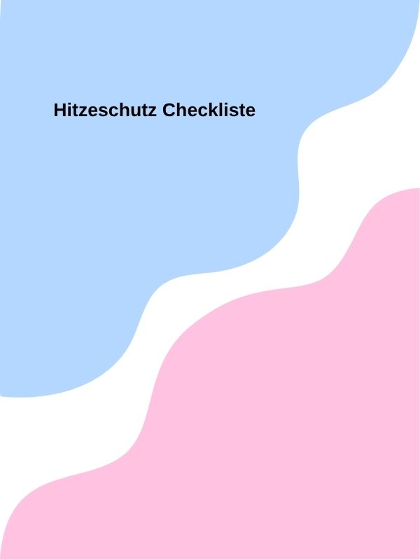 Titelbild der Hitzeschutz Checkliste mit welligem Muster in hellblau und rosa.