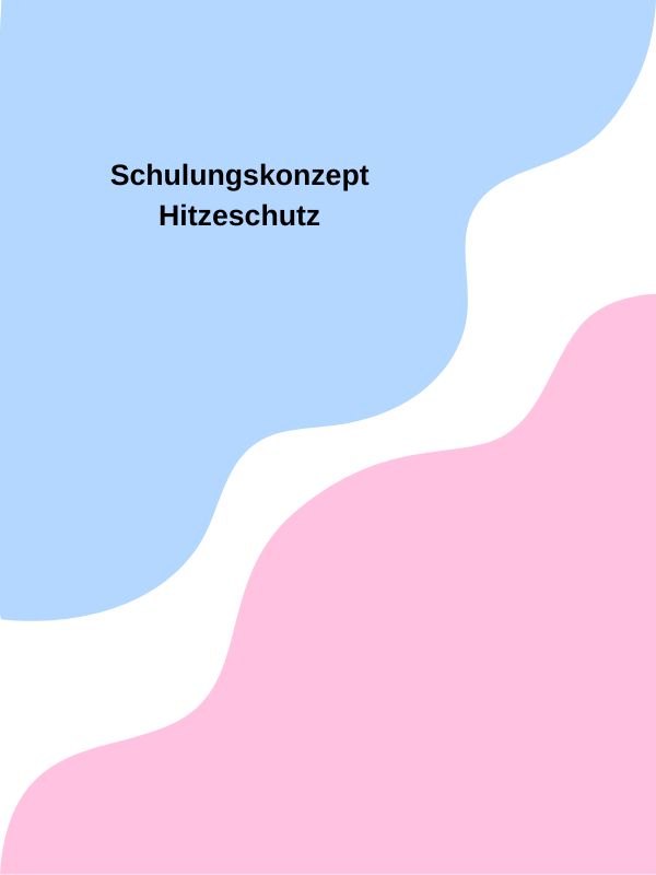 Titelbild zu dem Schulungskonzept Hitzeschutz mit welligem Muster in hellblau und rosa.